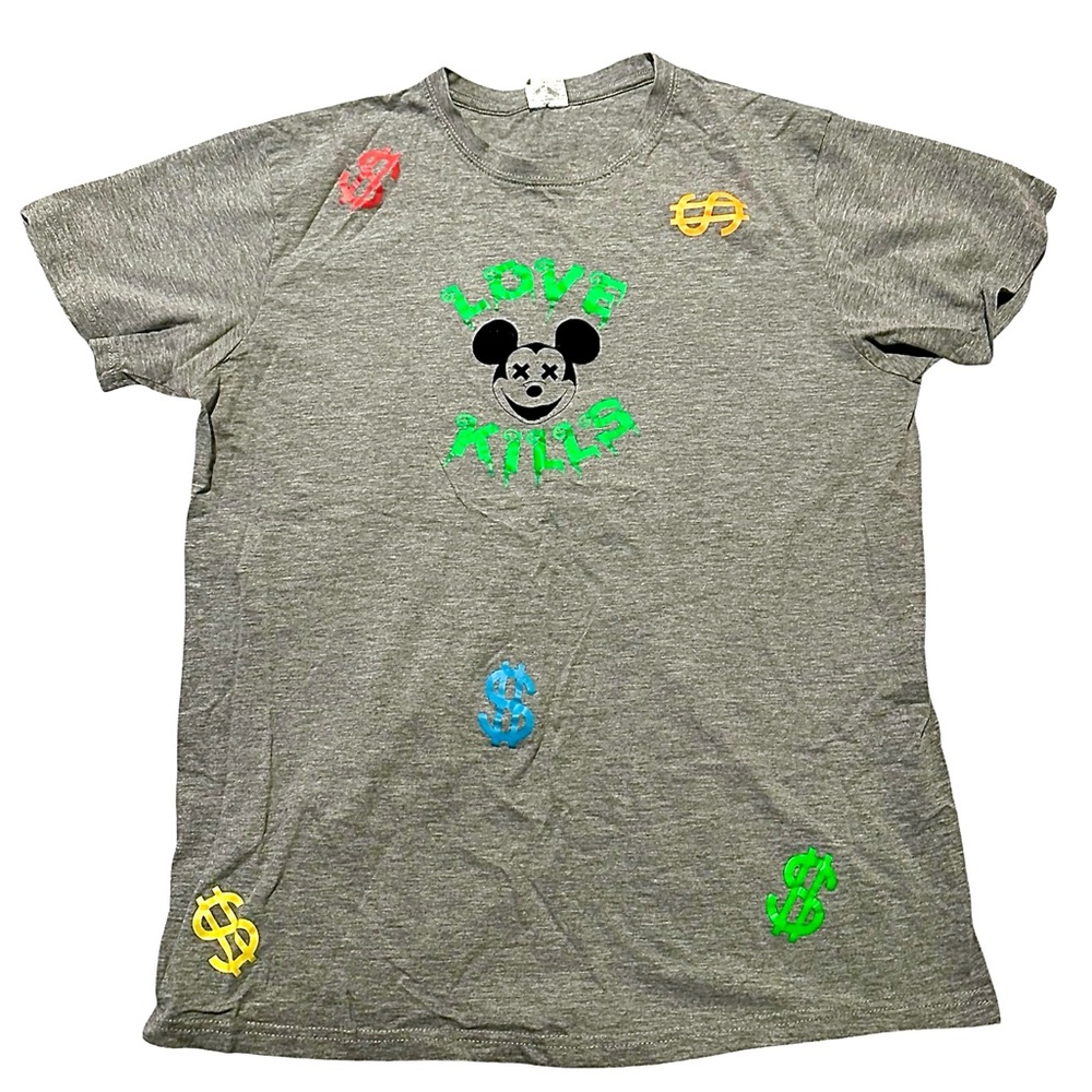 Gray Love Kills Tee